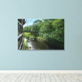 Hawksclough-brug over de rivier de Calder Canvas Afdruk (Insitu (Houten vloer))