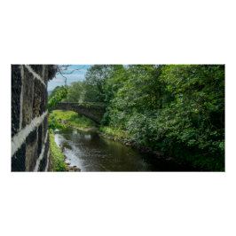 Hawksclough-brug over de rivier de Calder Perfect Poster