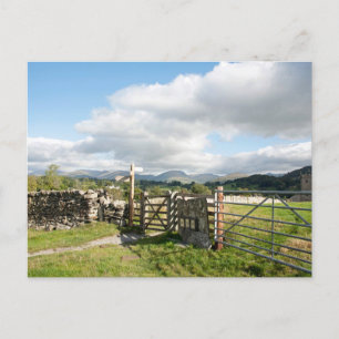 Hawkshead Cumbria Engeland kaart poster Plaque