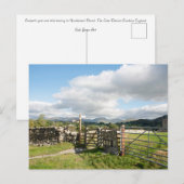 Hawkshead Cumbria Engeland kaart poster Plaque (Voorkant / Achterkant)