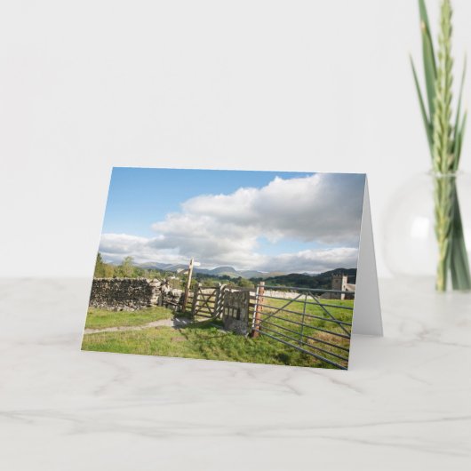 Hawkshead Cumbria England Kaart (Voorkant)