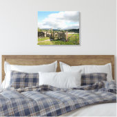 Hawkshead Cumbria England Kaart Poster Canvas Afdruk (Insitu (Slaapkamer))