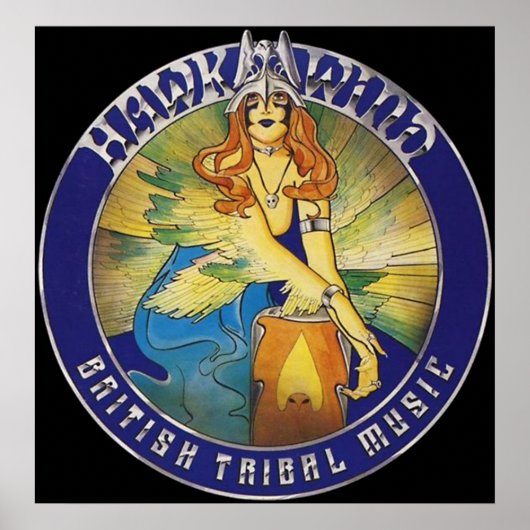HAWKWIND - BRITISH TRIBAL MUSIC POSTER (Voorkant)