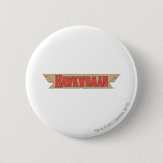 Hawkwoman Logo Ronde Button 5,7 Cm (Voorkant)