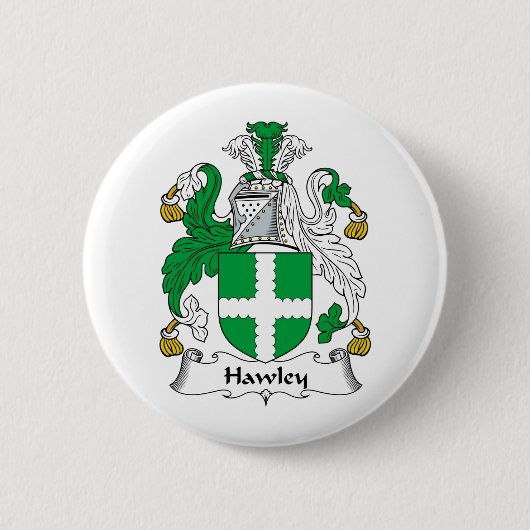 Hawley Family Crest Ronde Button 5,7 Cm (Voorkant)