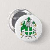 Hawley Family Crest Ronde Button 5,7 Cm (Voorkant /achterkant)