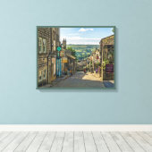 Haworth Yorkshire Dales Scenic Picturesque Canvas Afdruk (Insitu (Houten vloer))