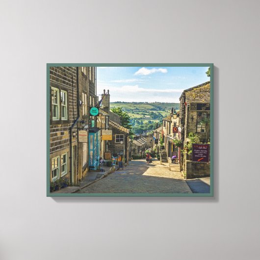 Haworth Yorkshire Dales Scenic Picturesque Canvas Afdruk (Voorkant)