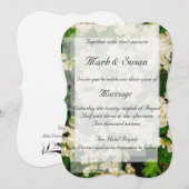 Hawthorn Blossom Huwelijksuitnodiging Kaart (Voorkant / Achterkant)