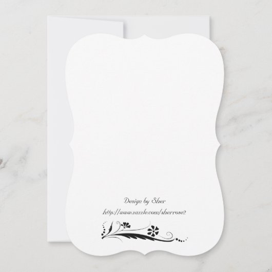 Hawthorn Blossom Huwelijksuitnodiging Kaart (Achterkant)