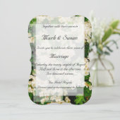 Hawthorn Blossom Huwelijksuitnodiging Kaart (Staand voorkant)