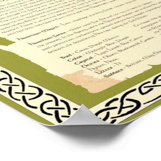 HAWTHORN CELTIC SACRED TREE POSTER (Hoek)