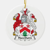 Hawthorn Family Crest Keramisch Ornament (Voorkant)