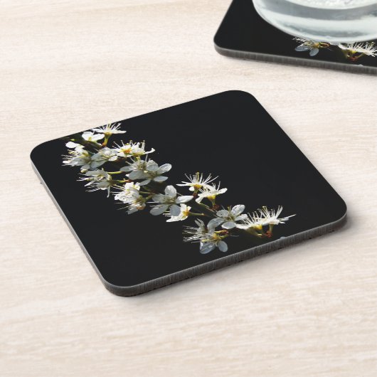 Hawthorn Flowers coastercnm Bier Onderzetter (Linkerzijde)