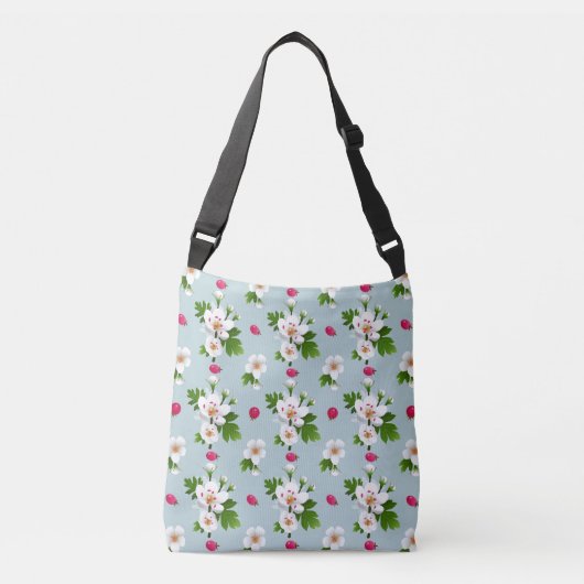 Hawthorn Flowers Crossbody Tas (Voorkant)