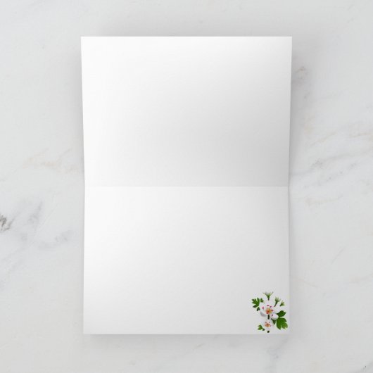 Hawthorn Flowers Kaart (Binnen)