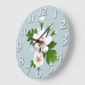Hawthorn Flowers Large Clock Grote Klok (Hoek)