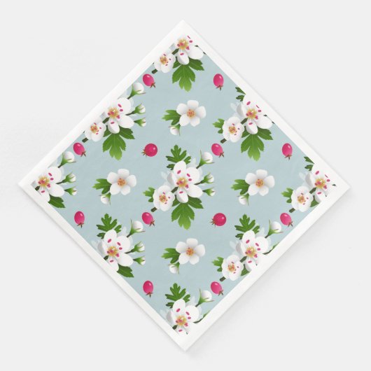 Hawthorn Flowers Servet (Hoek)