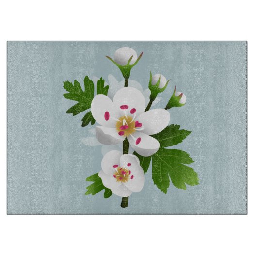 Hawthorn Flowers Snijplank (Voorkant)