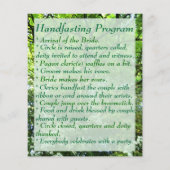 Hawthorn & Oak Handfasting Program met notities (Achterkant)