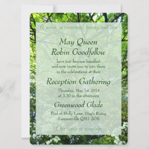 Hawthorn & Oak Handfasting Reception Uitnodiging