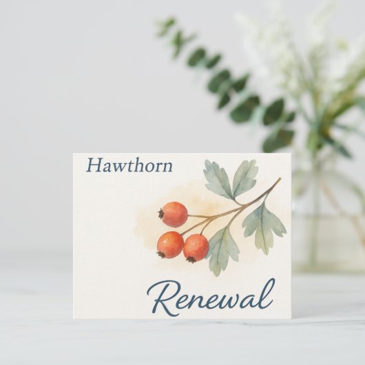 Hawthorn — Renewal Briefkaart (Staand voorkant)