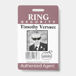 Hawthorn Roos Ring Bearer Security Badge