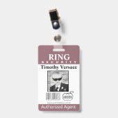 Hawthorn Roos Ring Bearer Security Badge (Front with Clip)
