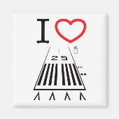 Hawthorne Airport Runway 25 - Square Magnet (Voorkant)