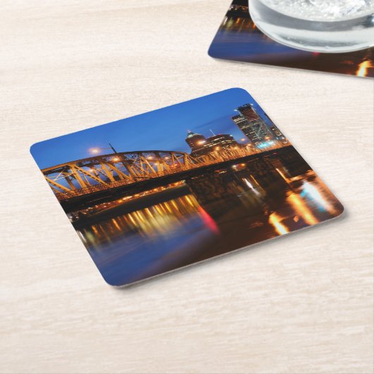 Hawthorne Bridge Kartonnen Onderzetters (Schuin)