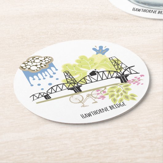 Hawthorne Bridge Portland Onderzetter (Gebogen)