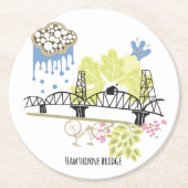 Hawthorne Bridge Portland Onderzetter (Voorkant)