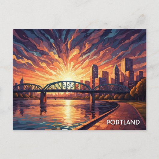Hawthorne Bridge Portland Oregon Briefkaart (Voorkant)