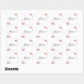 Hawthorne Calligraphy Bedankt Vierkante Sticker (Vel)