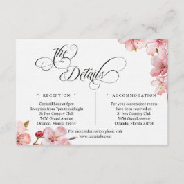 Hawthorne Calligraphy Details Enclosure Card Informatiekaartje