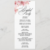 Hawthorne Calligraphy double side program card  Programmakaart (Achterkant)