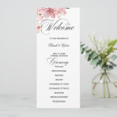 Hawthorne Calligraphy dubbelzijdige programmkaart Programmakaart (Staand voorkant)