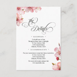 Hawthorne Calligraphy QR Code Enclosure Card Informatiekaartje