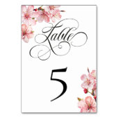 Hawthorne Calligraphy Table Number Card Kaart (Achterkant)