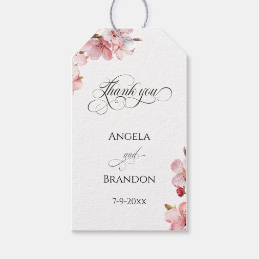 Hawthorne Calligraphy Thank You Cadeaulabel (Voorkant)