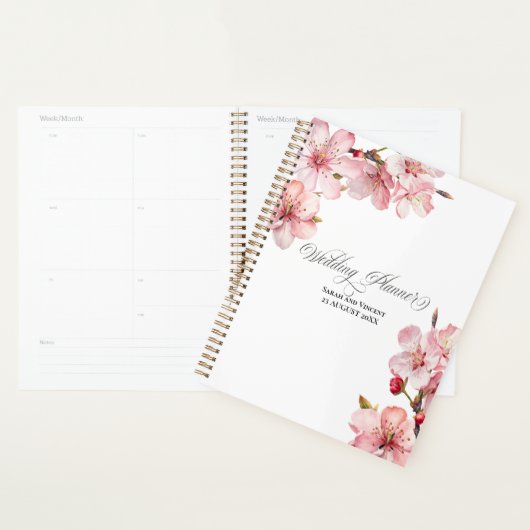 Hawthorne Elegante Calligrafie Bruiloft Planner (Display)