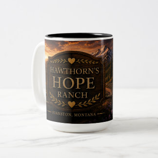 Hawthorn's Hope Ranch koffiemok Tweekleurige Koffiemok
