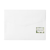 Hawthron Blossom Wedding Wrap Around Label Omwikkelbaar Adreslabel (Achterkant)