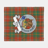 Hay Ancient Clan Badge Tartan Pset Fleece Deken (Voorkant (Horizontaal))