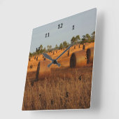 Hay Bail Clock Vierkante Klok (Hoek)