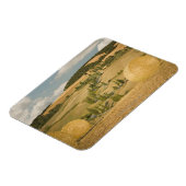 Hay bale and Roland Landscape, Toscane, Italië Magneet (Linkerzijde)