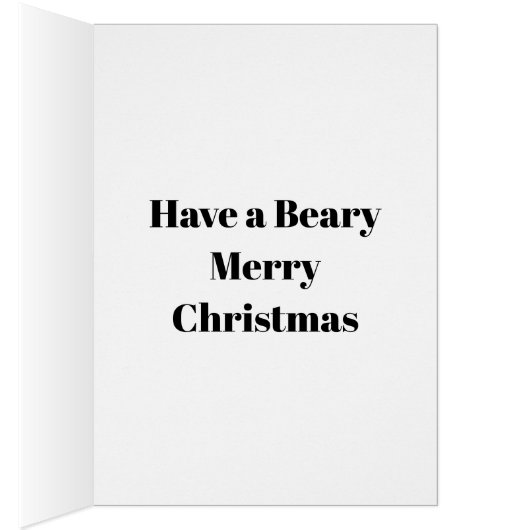 Hay bale beer kerstkaart (Binnen (Rechts))