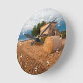 Hay bale in Provence veld Ronde Klok (Hoek)
