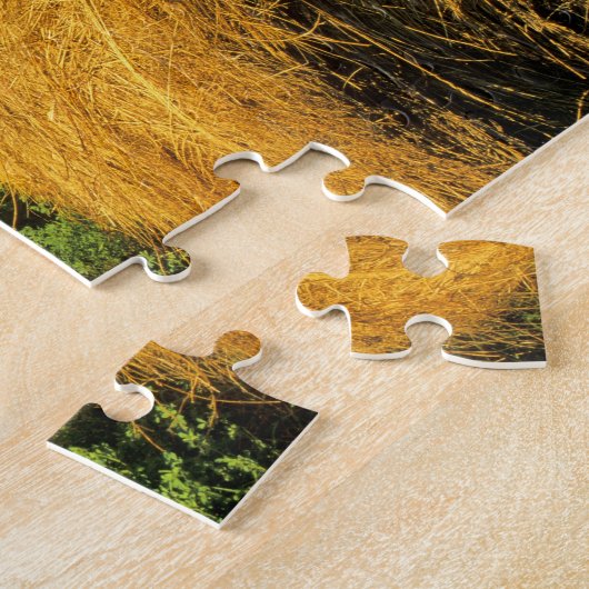 Hay Bales bij Bottineau North Dakota Legpuzzel (Zijkant)