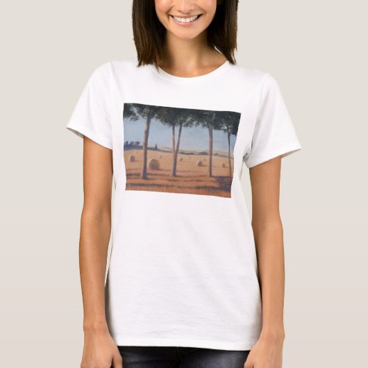 Hay Bales en Pines Pienza 2012 T-shirt (Voorkant)